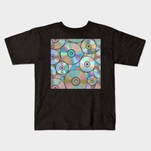 Holographic CD’s Pattern Kids T-Shirt